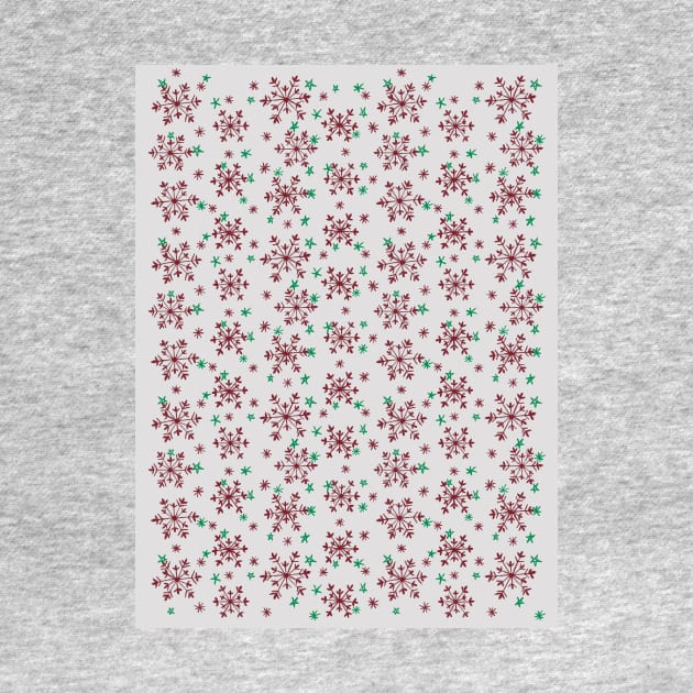 Snowflakes Pattern - Silver Grey by MitaDreamDesign